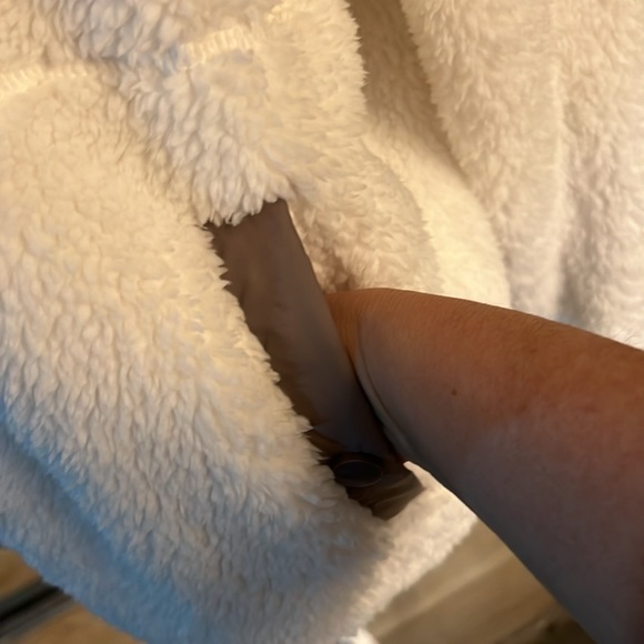 Free Country, XL white/cream fleece zip up - Picture 3 of 9